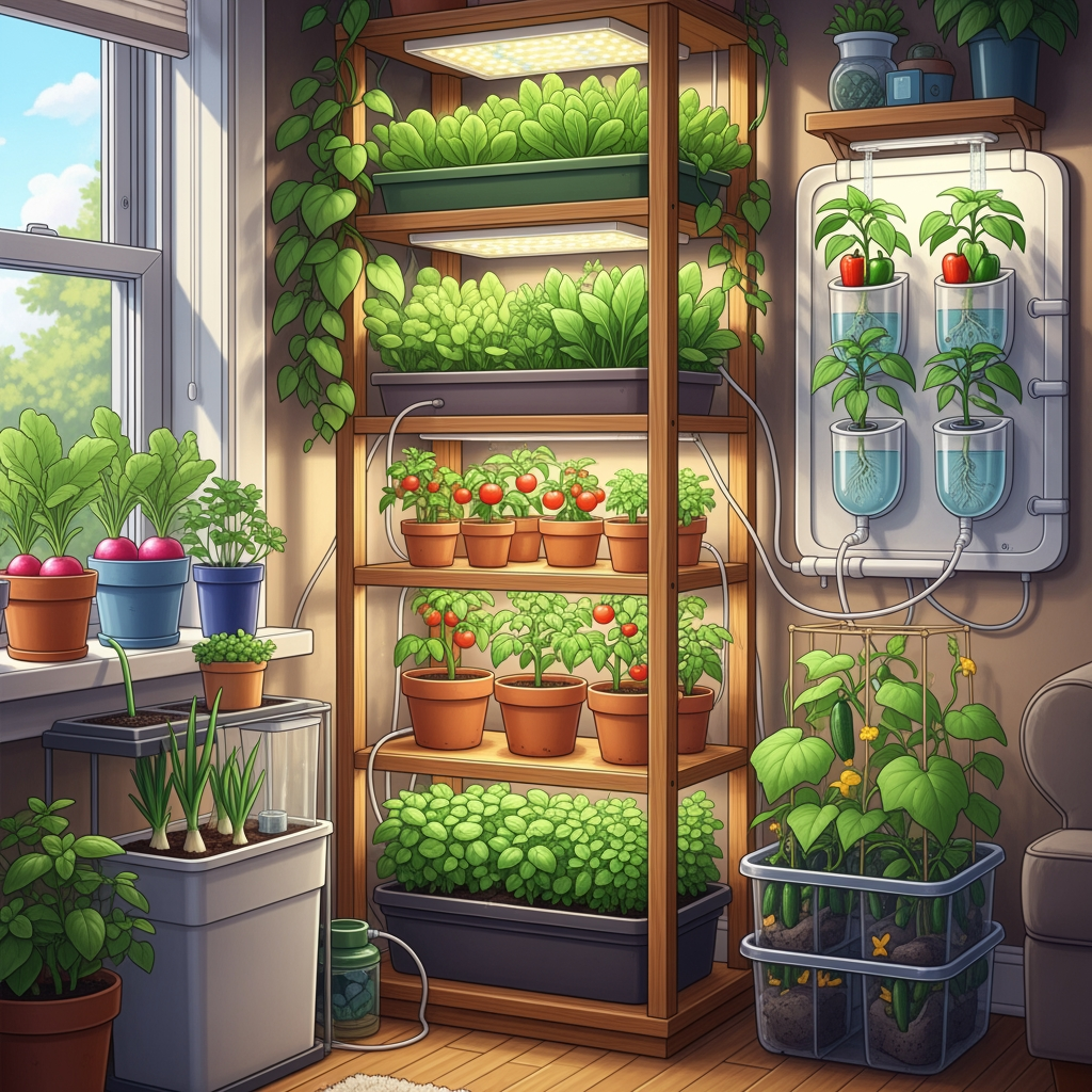 A Beginner's Guide To Growing Vegetables Indoors
